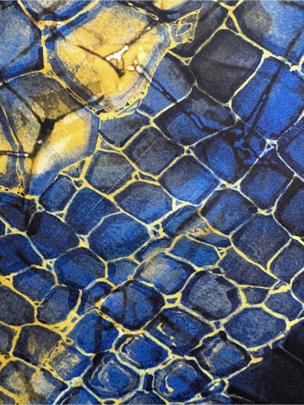 AllSaints Snake Print Maxi Slip Dress - Blue Yellow - Picture 6 of 7